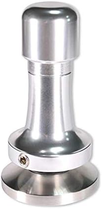 Stainless Steel Aluminum Handle Elasticity Adjustable Coffee Tamper (Light Silver,53mm)