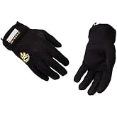 SetWear EZ-Fit Gloves, Pair Large (Size 10) Approximatly 4-4.5" / 10.16-11.43cm, Black/Black