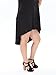 Clothink Women Black Short Sleeve Plus Size High Low Dress