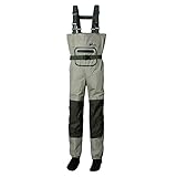 8 Fans Men's Fishing Chest Waders - 3-Ply Durable Breathable and Waterproof with Neoprene Stocking Foot Insulated Chest Waders, for Duck Hunting, Fly Fishing, A Mesh Storage Bag Included Size 3XL