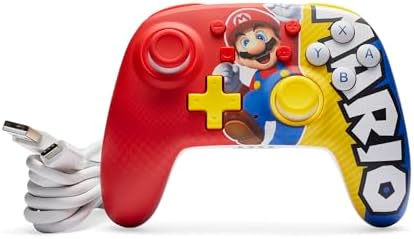 Nano Enhanced Wireless Controller for Nintendo Switch, Switch Lite & OLED Model, Rechargeable Bluetooth Gamepad with up to 20 Hours of Play Time, Official: Mario Victory