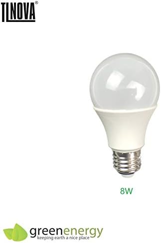 TLNOVA Non-Dimmable LED Light Bulb, E26 Base, 6000K Daylight, 100-265 Wide Voltage Input Multi-Power, Multi-Brightness Selection 1-Pack (8W (60-Watt Equivalent) 640LM)