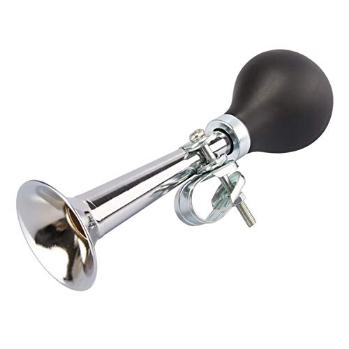 image for Juvale Bike Horns - 3-Pack Metal Bugle Horns, Bicycle Bells with Black