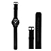 18MM 20MM 22MM Quick Release Watch Bands Pinhen Soft Silicone Rubber Choice of Colors & Widths 18mm 20mm or 22mm For Huawei Withings Activité Samsung Moto 360 Smart Watch Bands (22MM Black)