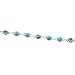 Natural 7mm Round Shape Turquoise Link Bracelet 925 Silver Overlay Handmade Jewelry for Women Girls