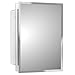 Mirrors and More Recessed Frameless Beveled Polished Edge Mirror Medicine Cabinet | Fixed Shelf | Bathroom | Kitchen | 16
