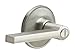 J-Series by Schlage Solstice Door Lever with Standard Trim, Bed & Bath Privacy Lock, Satin Nickel, J40 SOL 619