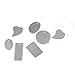 HooAMI 30Pcs Metal Stamping Blanks Tag Pendants, Stainless Steel Flat Round Oval Heart Rectangle Blank Stamping Tags Pendant Charms for Bracelet Necklace DIY Craft Jewelry Making