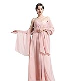 Sheer Soft Chiffon Bridal Women's Shawl For Special Occasions Pale Mauve 79