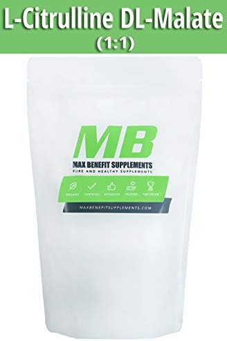 MaxbenefitSupplements Pure L-Citrulline DL-Malate 1:1 - Supports Stronger Endurance and Muscle Recovery Speed - 250g