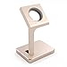 Satechi Aluminum Apple Watch Charging Stand Dock - Compatible with Apple Watch Series 5/4/3/2/1 - Both 38mm and 42mm Models (Gold)