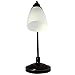 Light Accents Antique Style Desk Lamp with Black with Gold Trim and Frosted White Glass Shade Desk Light Table lamp