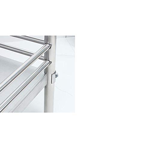 Trolley Medical Treatment Car Stainless Steel Instrument Table/Medical Vehicle Surgical Vehicle/Changing Vehicle Instrument Car/Double Drawer Beauty Car