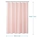 AmazerBath Light Pink Shower Curtain Plastic 72x72 Inches, Premium PEVA Shower Curtain Pink, 8G Heavy Duty Shower Curtains for Bathroom with 3 Big Weighted Stones and 12 Rustproof Grommets