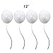 (100 Pack)12 Inch Thicken Latex Balloons -white Balloons, Creative Balloons for Party Supplies and Decorations, Birthday Balloon Arch Supplies Events Christmas Party. Loritada