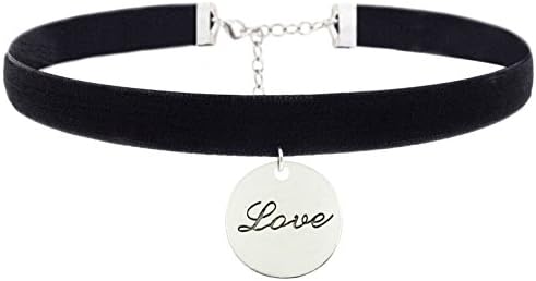 Earth “LOVE” Dog Pendtant Black Velvet Gothic Girls Women Chokers Necklaces for Handmade Jewelry Best Gift (#5)