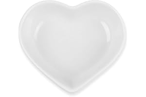 Cute Heart Shape Ceramic Seasoning Dishes, Sushi Dipping Bowl Appetizer Plates Serving Dish Snack Dishes Mini Side Seasoning 
