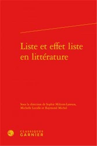 Liste et effet liste en littérature