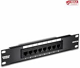 TRENDnet 8-Port Cat5e Patch Panel 10 Inch RJ45 Gigabit Unshielded Wall Mount view 3