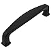 Cosmas 4392FB Flat Black Modern Cabinet Hardware Handle Pull - 3-3/4