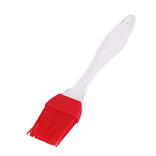 uxcell Silicone Head Home Baking Barbecue Heat Resistant Oil Condiment Pastry Brush Red