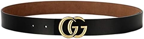 Uwelucky Women's Leather Thin Vintage Dress Belts For Jeans With Metal Buckle Belts