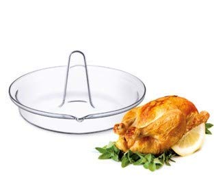 Simax Glassware Frozen Chicken Roaster | Built In Pour Spout, Heat, Cold and Shock-Proof Borosilicate Glass, Made in Europe, Dishwasher Safe,