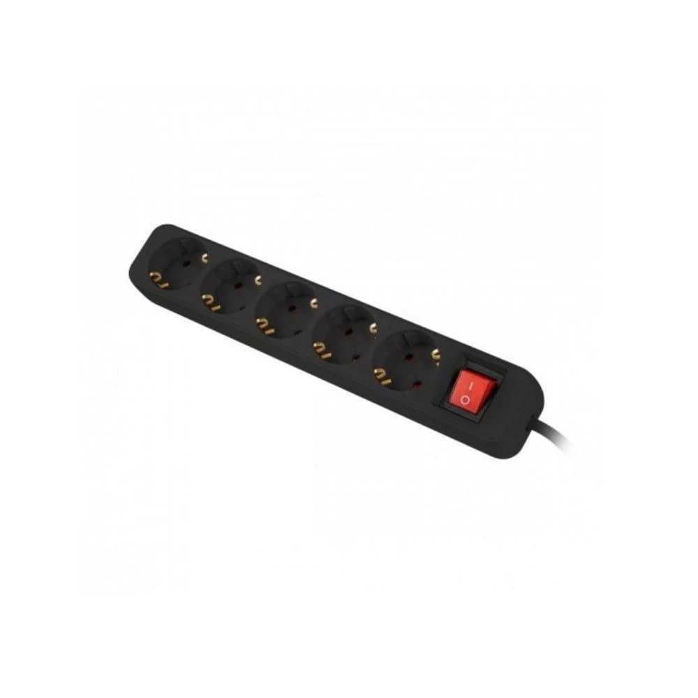 LANBERG Schuko 5 Branded Power Strip with Black Protection 1.5 m