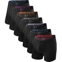 BAMBOO COOL Men's Ultra ComfortSoft Underwear, Moisture Wicking & Breathable No Ride Up Boxer Briefs with Fly, Multipack