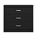 South Shore 3070033 Libra Collection 3-Drawer Chest, Black, Solid
