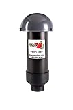 Odorhog Vent Pipe Filter Black ABS (1.5) Inch w/ Mushroom Cap