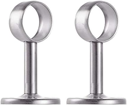 INCREWAY Socket Bracket, 2 Pack 32mm(1-1/4") Dia. Stainless Steel Shower Closet Rod Holder Pipe Wardrobe Pole Holder Flange Socket