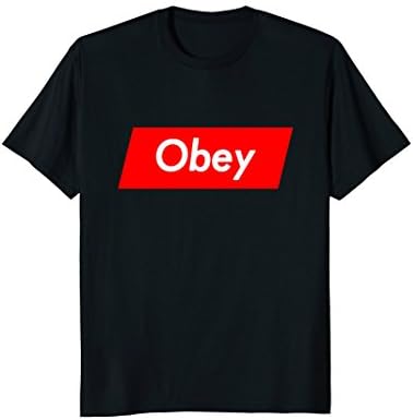 Obey Shirt for Men Women Kids Funny White on Red