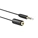 Miracle Sound Microphone Extension Cable 20 feet 6m Gold Plated for Better Quality Sound Not Silver Like Other Brands TRRS Female 3.5mm to TRRS Male 3.5mm Microphone Extension Cable for Smartphones