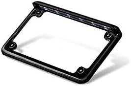 WD Electronics License Plate Frame Kit for LED Motorcycle - Black Powder Coat - Horizontal Mount