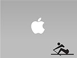 Stick Figure Rowing Vinyl Macbook / Laptop Decal Sticker Graphic