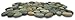 Sea Green Standing Pebble Tile 1 piece (Mesh Mounted)
