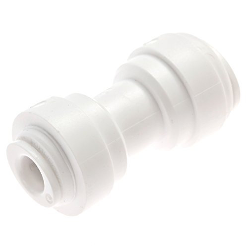 Avanti 3/8" to 1/4" Reducing Straight Union Connector for drinking water filter RO reverse osmosis - 1/4" x 3/8" tubes, quick-connect fittings - QF-UC0604 (Pack of 5) - Thumbnail 3