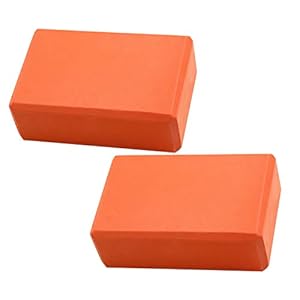 GRACIAS High Density Yoga Blocks, Durable Lightweight EVA Foam Block with Non-Slip Surface for Yoga, Pilates, Meditation, Support and Improve Poses and Flexibility (2 Pack)