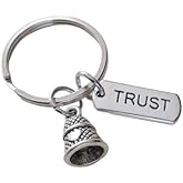 Thimble Charm Keychain with Trust Charm - Peter Pan's Kiss