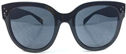 Audrey Oversized Square Round Womens Vintage Fashion Keyhole Sunglasses (Black)