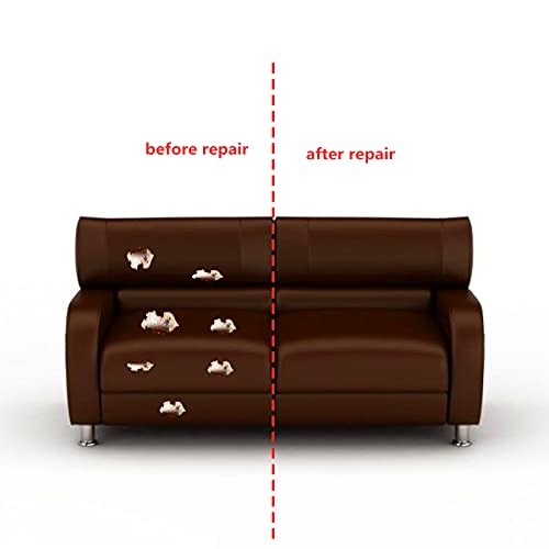 Simunliyg Waterproof Leather Repair Patch Tape Self-Adhesive Leather Repair Patch First Aid Patch Fix Tear Kit for Sofa,Couch,Car Seats,Handbags,Furniture,Jackets,Shoes,Chairs(Dark Brown, 6.9X55 inch)