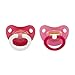 NUK Latex Orthodontic Pacifiers, Girl, 0-6 Months, 2-Pack, 0-6 Months (Pack of 2)