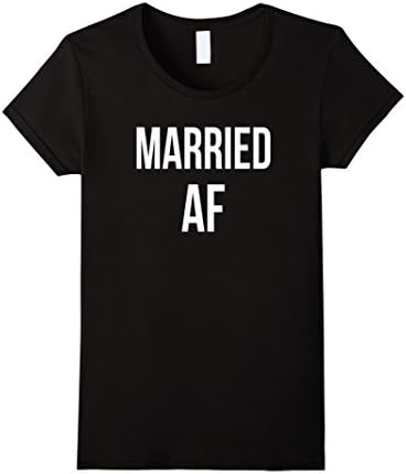 Women's Married AF Funny T-Shirt Small Black