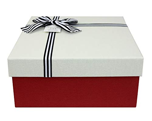 Square Single Box - Red / White