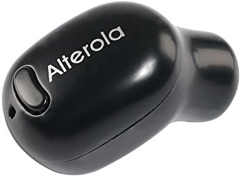 Alterola IE600 Bluetooth Earbud Smallest Wireless Headset with 5.5 Hour Playtime for iPhone Samsung and Other Bluetooth devices (Black &amp; Silver)