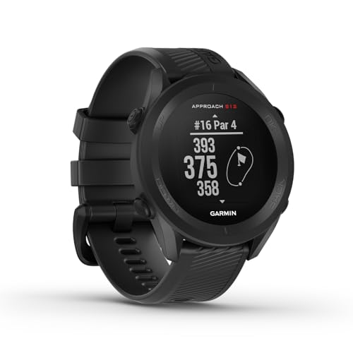 Approach S12 - GPS-Golfuhr mit Schlagweitenmessung & Distanzangaben zum Grün/Hindernissen auf 42.000 Golfplätzen. 1,3“ Display mit einfacher Bedienung & bis zu 30 h Akkulaufzeit im Golf-Modus.