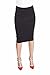 ESTEEZ Women's Ponte Midi Bodycon Pencil Skirt - Modest Below Knee Length - Office - Charlotte