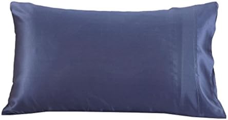 Lilysilk 100 Silk Cotton Pillowcase Hair Zipper Natural Mulberry Silk Pillow Cover 22 Momme Cotton Underside King Queen Ocean Blue 70x90cm
