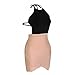 Women Sexy Bandage Backless Bodycon Spaghetti Strap Club Party Mini Dress (S)
